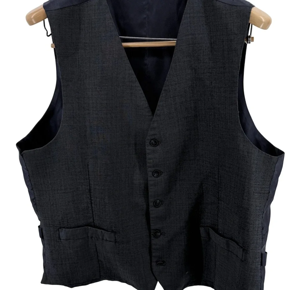 Tasso Elba Men's Gray Wool Silk Blend‎ Dress Vest Waistcoat L46